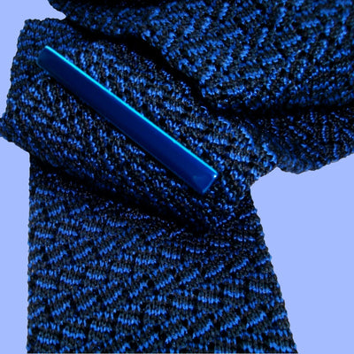 Bassin and Brown Plain Metallic Tie Bar - Royal Blue