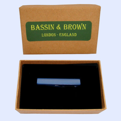Bassin and Brown Tie Bar - Plain Navy