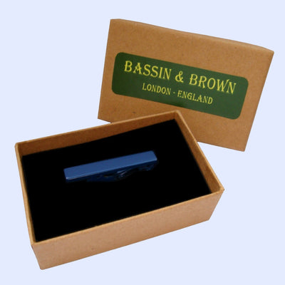Bassin and Brown Tie Bar - Plain Navy