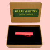 Bassin and Brown Plain Tie Bar - Red