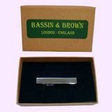 Bassin and Brown Silver Plain Tie Bar