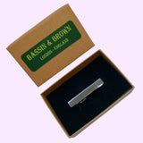 Bassin and Brown Silver Plain Tie Bar