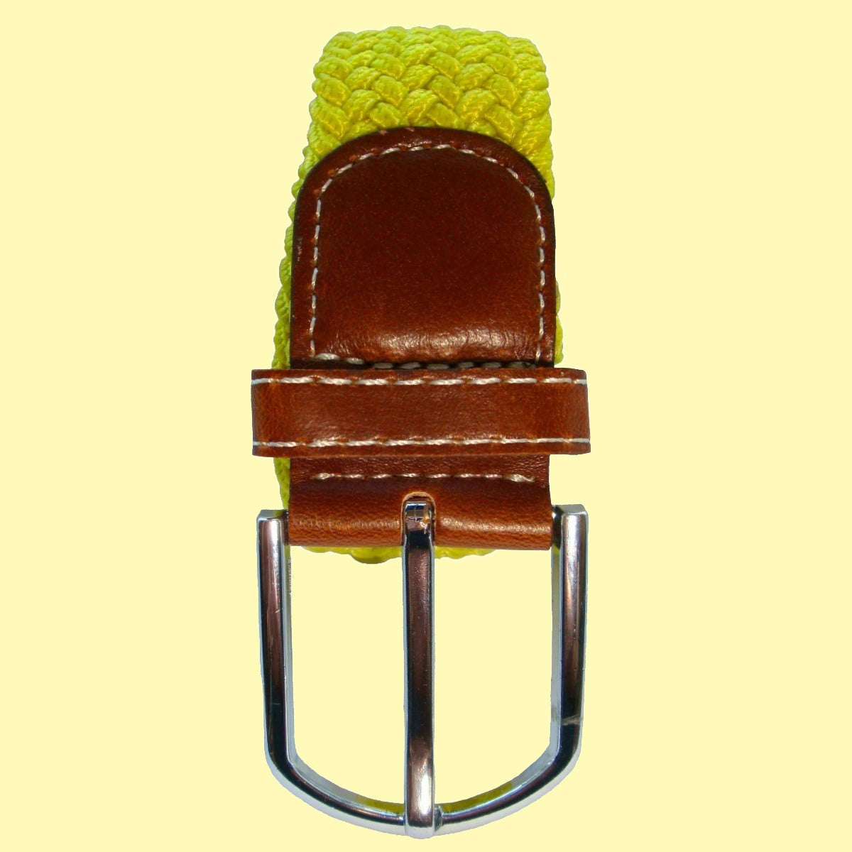 Plain|Yellow|Stretch|Woven|Belt|One Size|Bassin and Brown – Bassin And ...