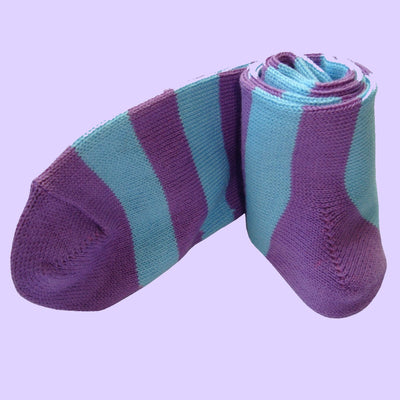 Bassin and Brown Lilac/Blue Hooped Stripe Cotton Socks