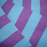Bassin and Brown Lilac/Blue Hooped Stripe Cotton Socks