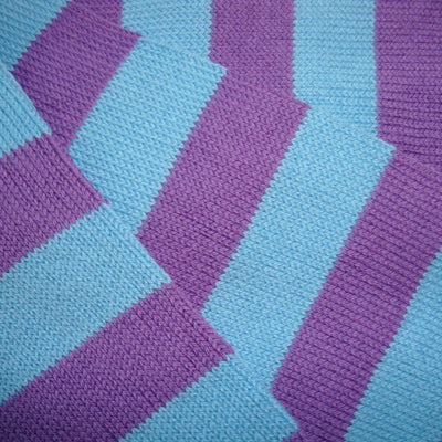 Bassin and Brown Lilac/Blue Hooped Stripe Cotton Socks