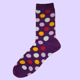 Bassin and Brown Spot Multi Coloured Socks - Purple, Lilac, Yellow, Red and White