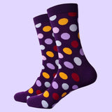 Bassin and Brown Spot Multi Coloured Socks - Purple, Lilac, Yellow, Red and White