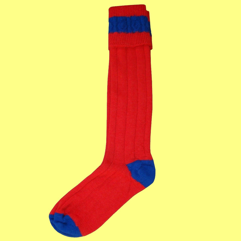 Bassin and Brown Red and Blue Country Walking Wool Socks