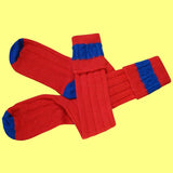 Bassin and Brown Red and Blue Country Walking Wool Socks