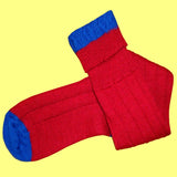 Bassin and Brown Red and Blue Country Walking Wool Socks
