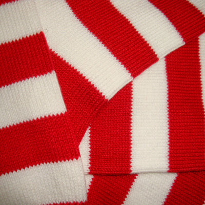 Bassin and Brown - Red and White - Hooped Stripe Cotton Socks