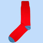 Bassin and Brown Red and Blue Heel & Toe Cotton Socks
