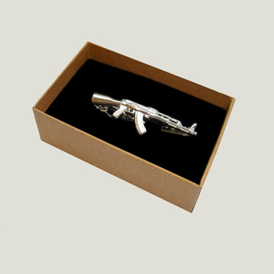 Bassin and Brown Silver Novelty Tie Bar