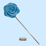 Bassin and Brown Rose Blue Jacket Lapel Pin