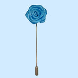 Bassin and Brown Rose Blue Jacket Lapel Pin