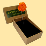 Bassin and Brown Rose Orange Jacket Lapel Pin