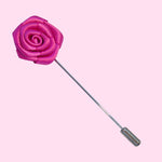 Bassin and Brown Pink Rose Flower Jacket Lapel Pin