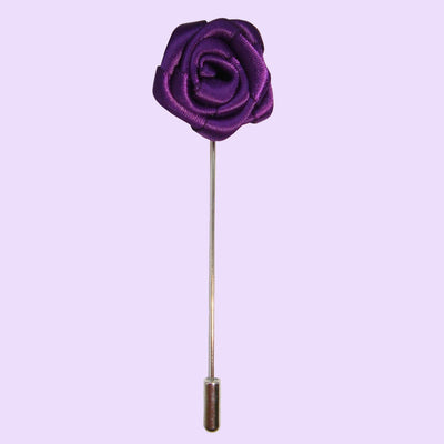Bassin and Brown Purple Rose Jacket Lapel Pin