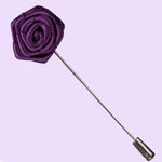 Bassin and Brown Purple Rose Jacket Lapel Pin