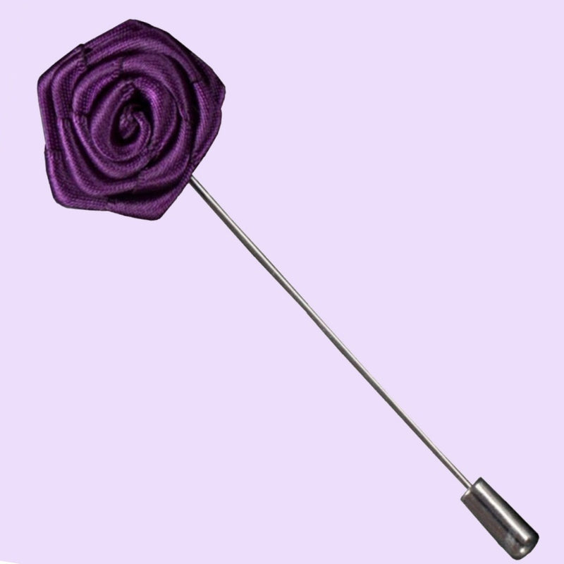 Bassin and Brown Purple Rose Jacket Lapel Pin