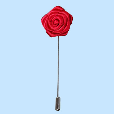 Bassin and Brown Red Rose Floral Jacket Lapel Pin