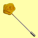 Bassin and Brown Yellow Rose Jacket Lapel Pin