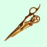 Bassin and Brown Scissors Gold Tie Bar