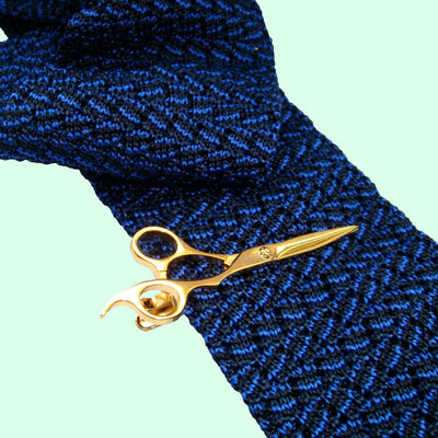 Bassin and Brown Scissors Gold Tie Bar