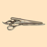 Bassin and Brown Scissors Silver Tie Bar