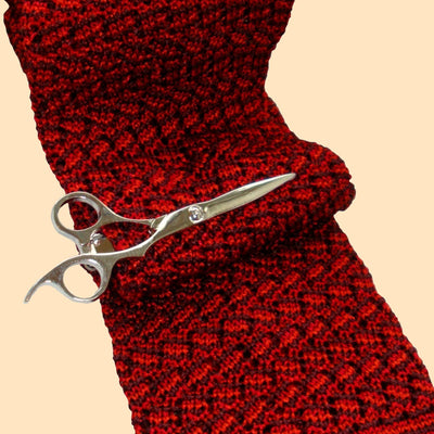 Bassin and Brown Scissors Silver Tie Bar