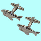 Bassin and Brown Shark Cufflinks - Silver