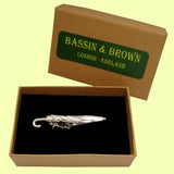 Bassin and Brown Umbrella Tie Bar -  Silver