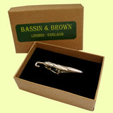 Bassin and Brown Umbrella Tie Bar -  Silver