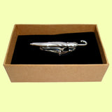 Bassin and Brown Umbrella Tie Bar -  Silver
