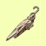 Bassin and Brown Umbrella Tie Bar -  Silver