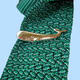 Bassin and Brown Whale Tie Bar - Silver