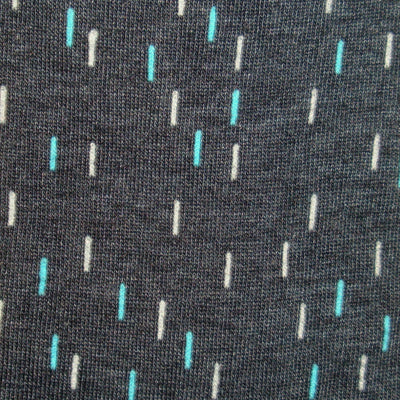 Bassin and Brown Thin Line Socks Charcoal, Turquoise and White