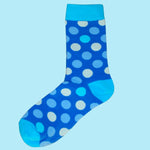 Bassin and Brown Spotted Socks -Blue, White, Turquoise and Light Blue