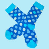 Bassin and Brown Spotted Socks -Blue, White, Turquoise and Light Blue