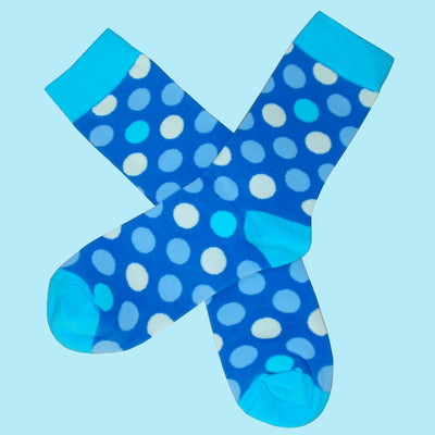 Bassin and Brown Spotted Socks -Blue, White, Turquoise and Light Blue