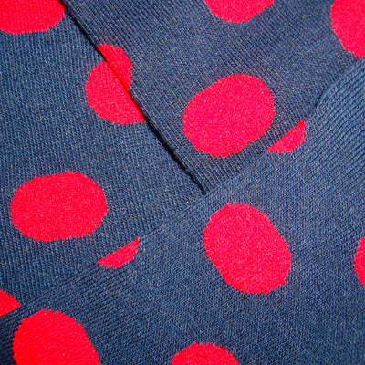 Bassin and Brown Spotted Socks -  Navy and Red