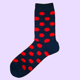 Bassin and Brown Spotted Socks -  Navy and Red