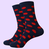 Bassin and Brown Spotted Socks -  Navy and Red
