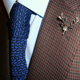 Bassin and Brown Stag Vintage Silver Lapel Pin