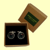 Bassin and Brown Thermometer Gauge Cufflinks - Black and Silver