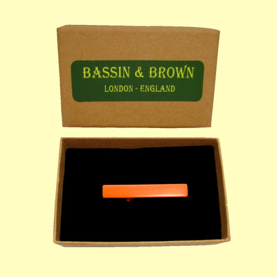 Bassin and Brown Tie Bar - Plain Orange
