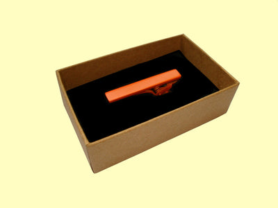Bassin and Brown Tie Bar - Plain Orange