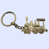 Bassin and Brown Steam Train Keyring - Silver
