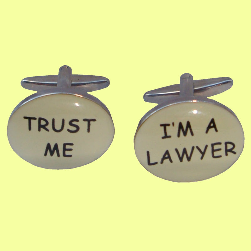 Bassin and Brown - Trust Me I'm A Lawyer Cufflinks - Silver